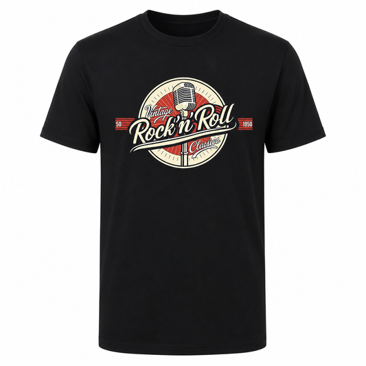 Camiseta Rockin6 'Rock'n'Roll' Negra