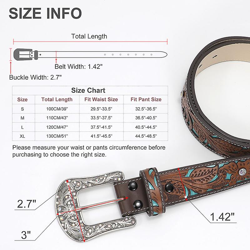Cinturón Rockin6 Brown & Turquoise