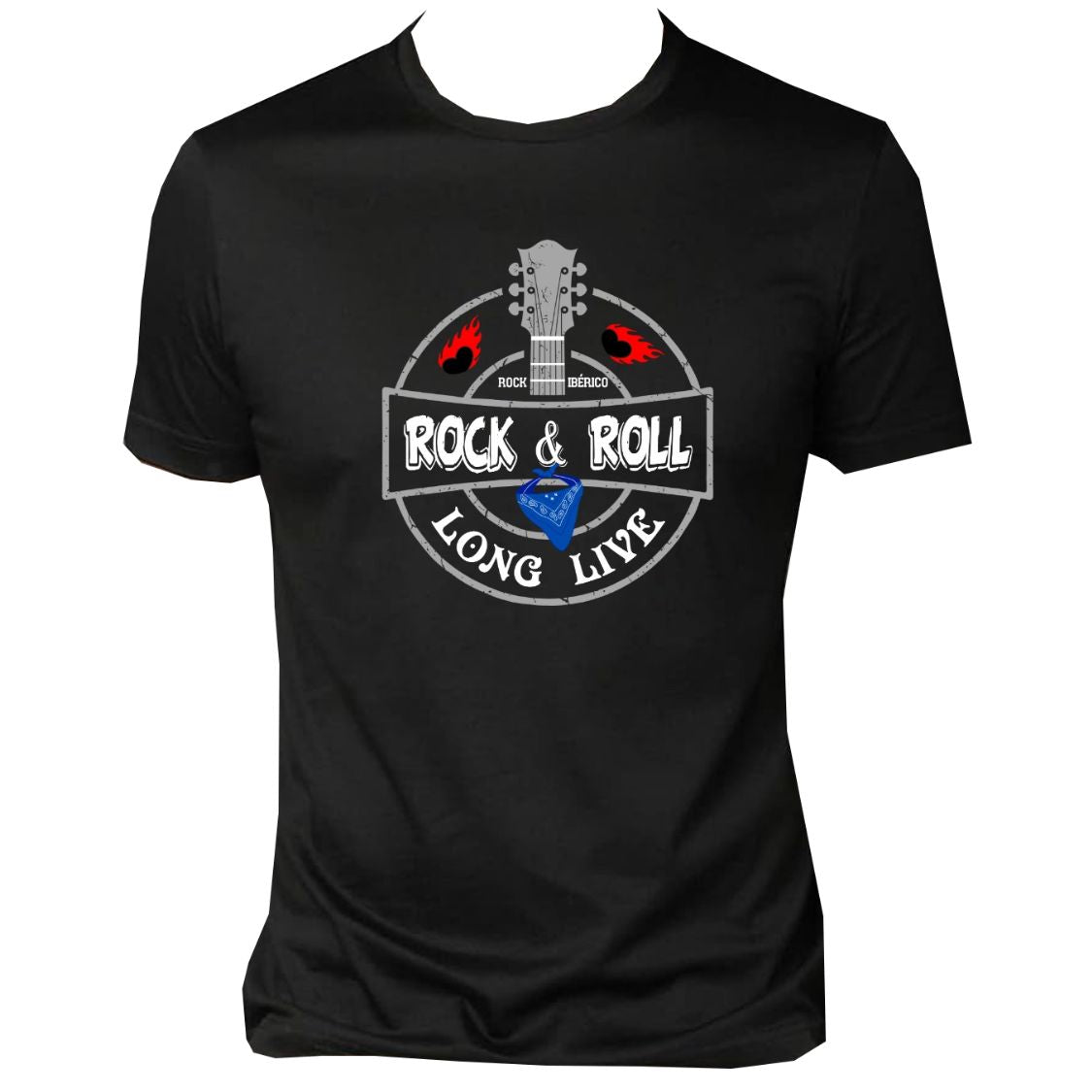 Camiseta rockin3 Rock & Roll Negra