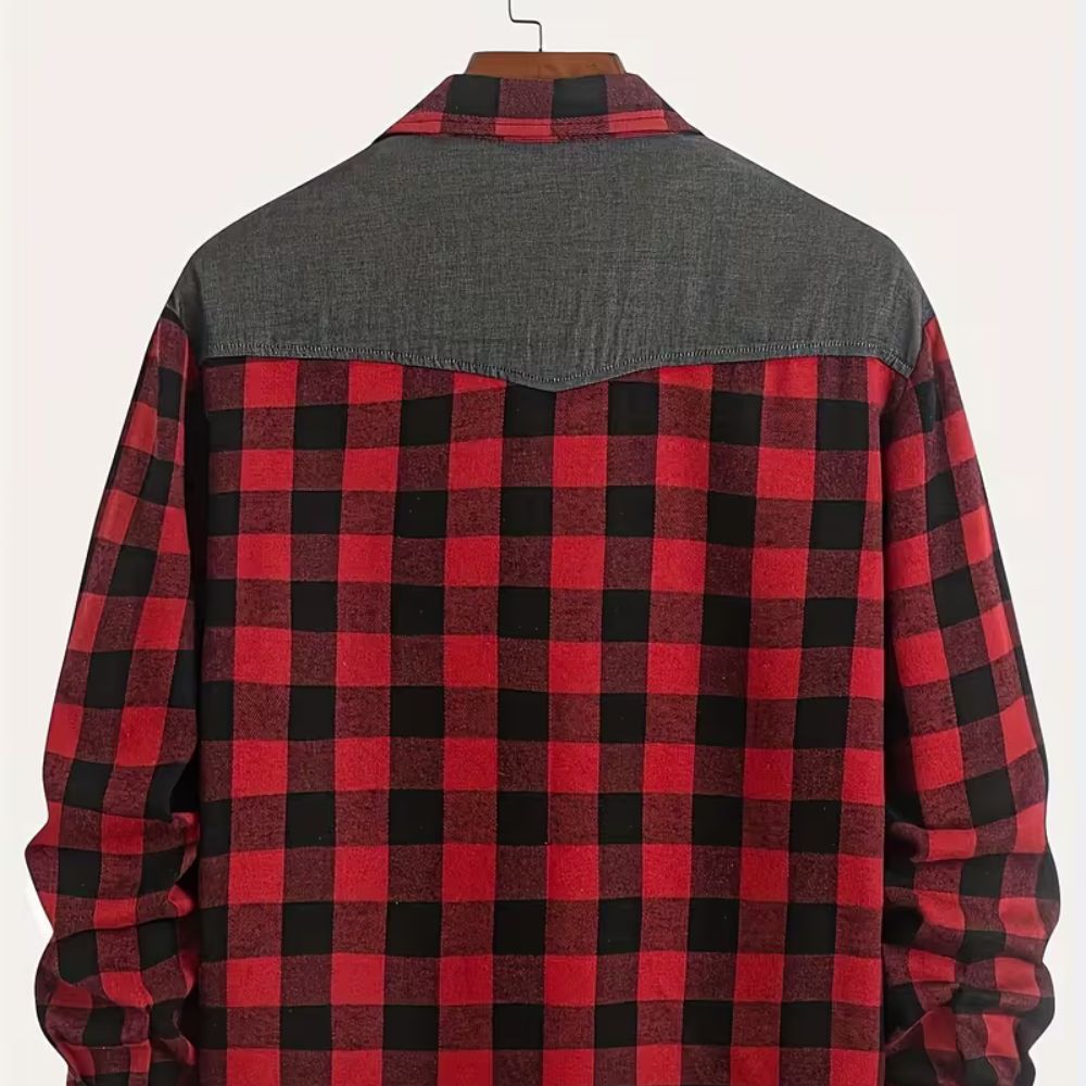 Camisa Rockin5 cuadros roja-negra