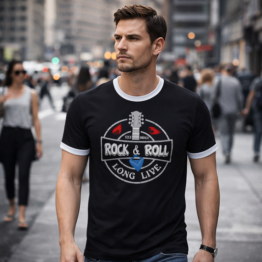 Camiseta Rockin4 ‘Rock & Roll’ Negra