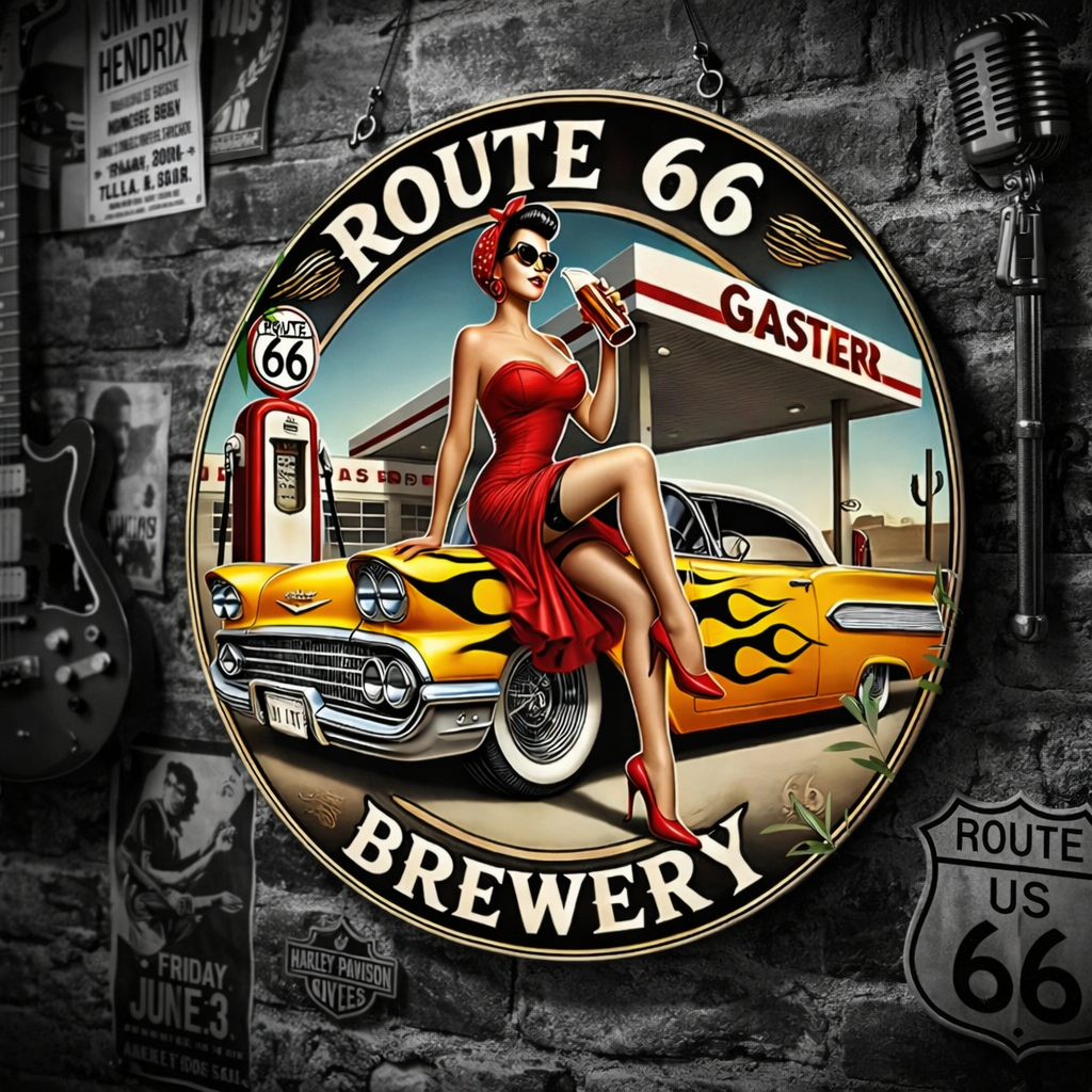 Decoración de pared 'Rockin2' Route 66