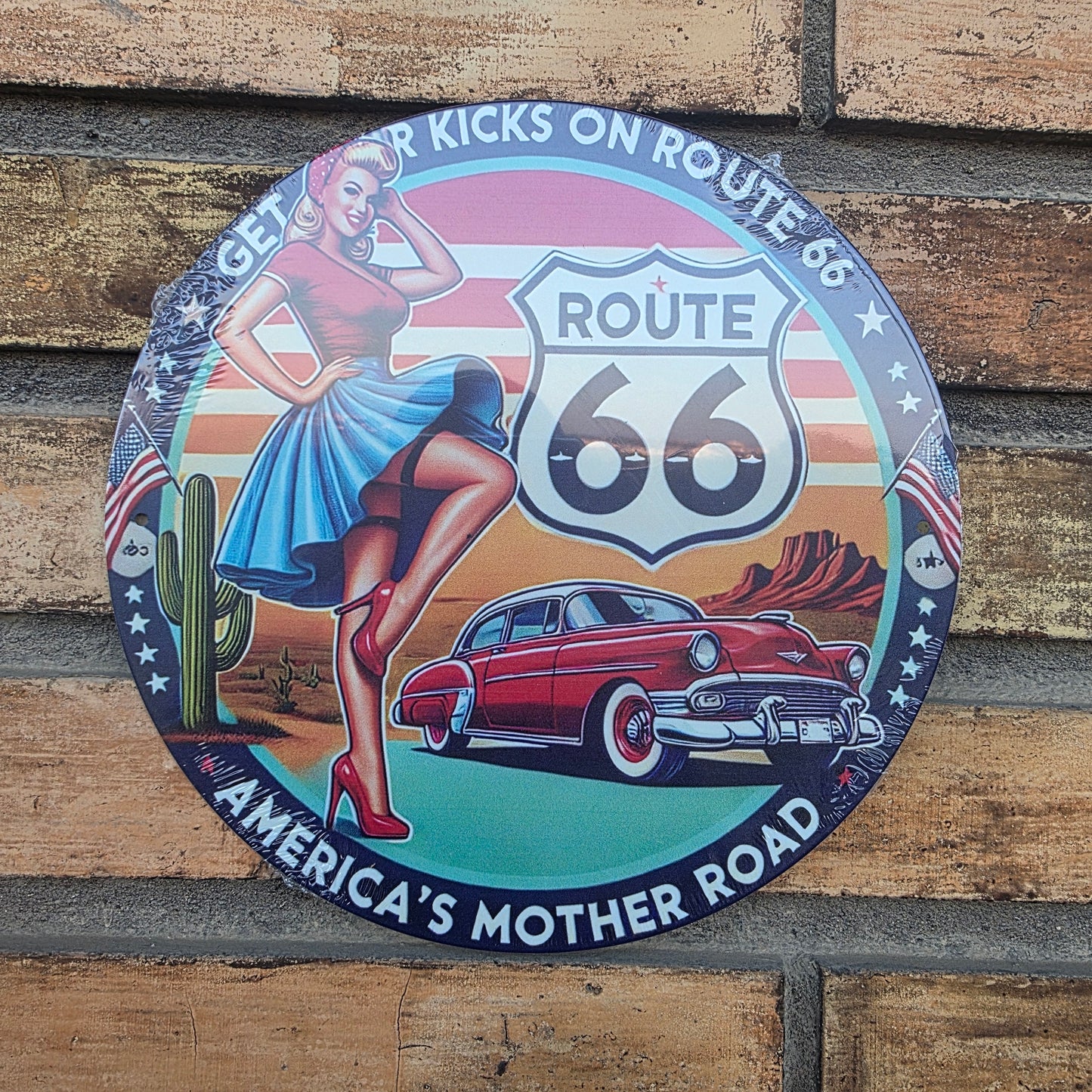 Placa decorativa Rockin10 Route 66