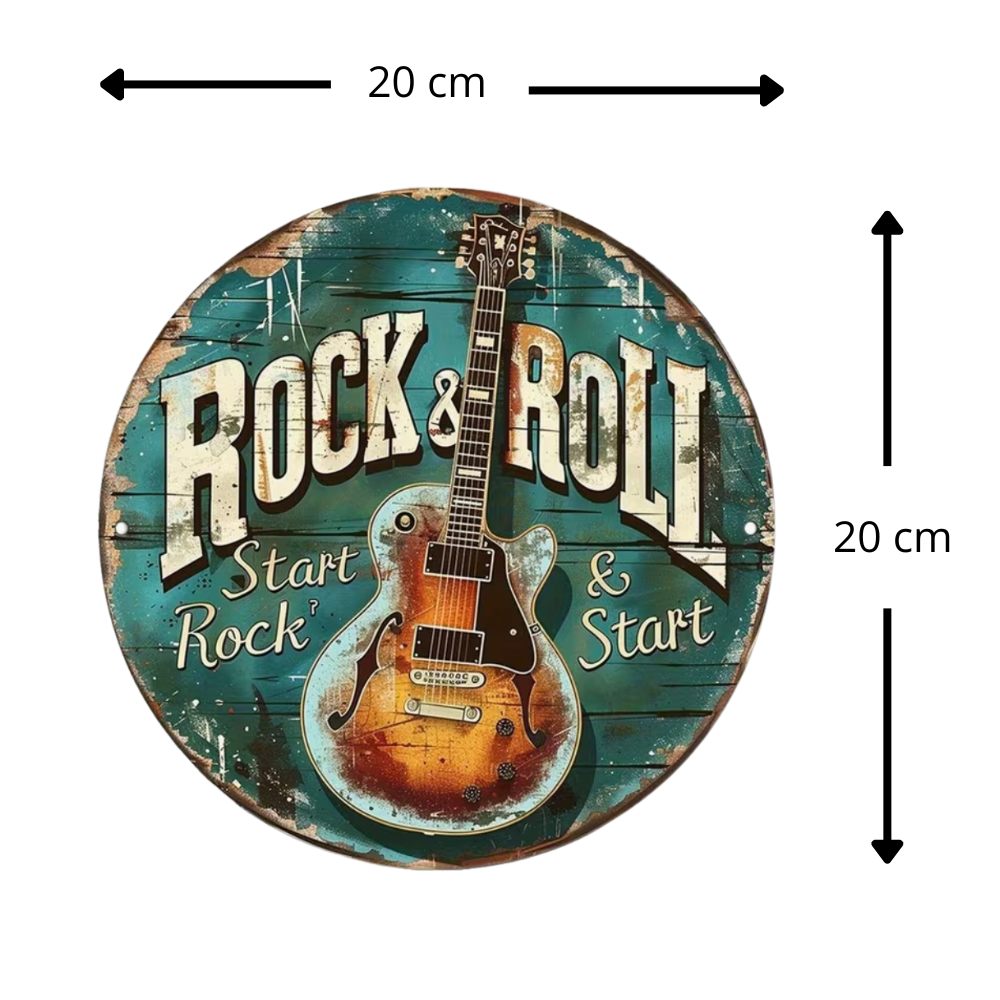 Placa decorativa Rockin12 ‘Rock & Roll’