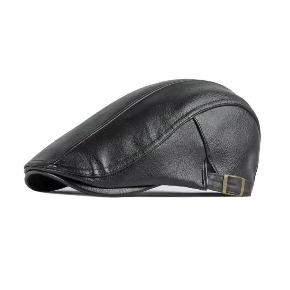 Gorra Rockin11 vintage cuero PU negra