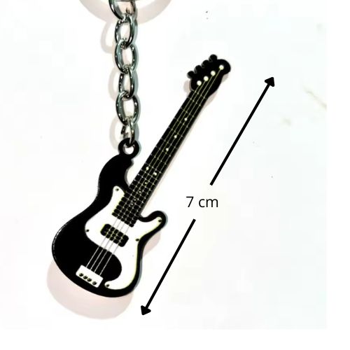 Llavero Rockin1 Bajo eléctrico Negro