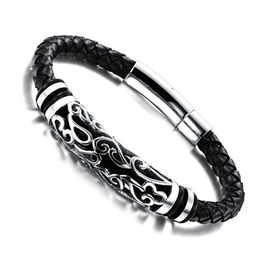 Pulsera Rockin4 cuero & zinc