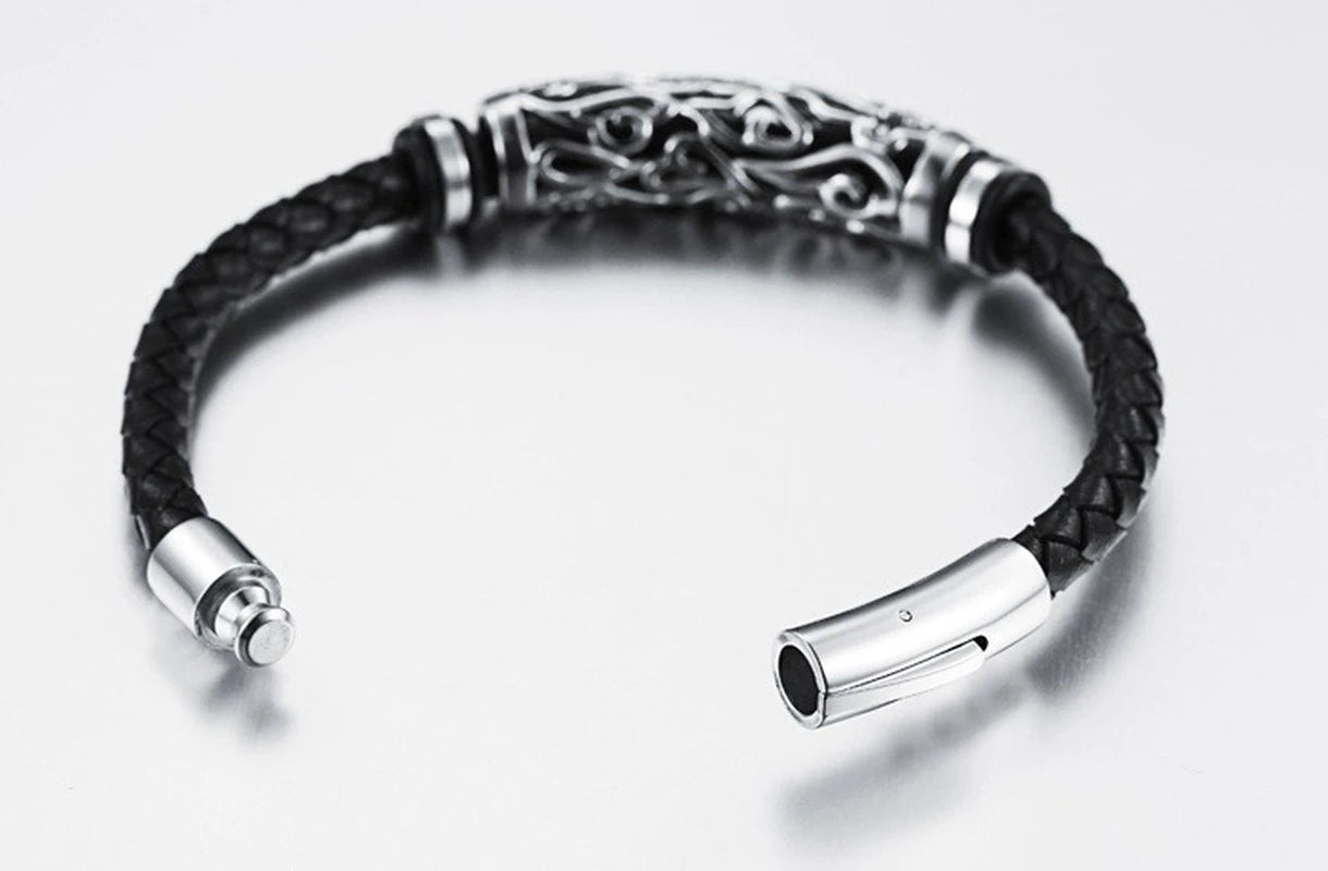 Pulsera Rockin4 cuero & zinc