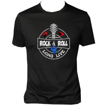 Camiseta rockin3 Rock & Roll Negra